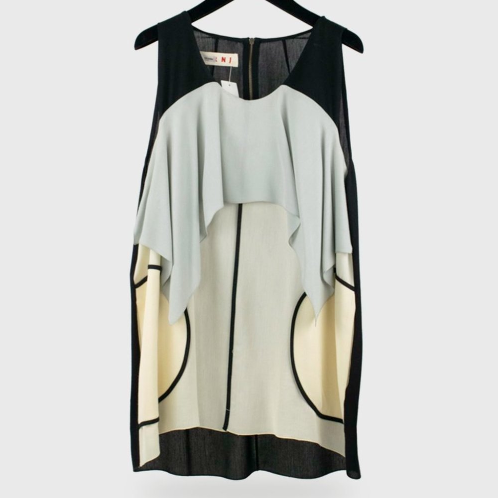 Marni Ruffled Colour Block Top